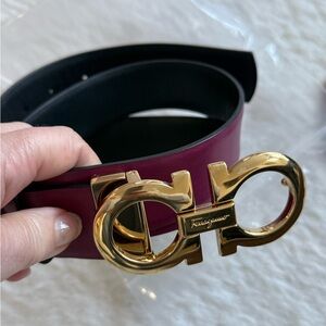 Salvatore Ferragamo Gancini reversible Leather Belt